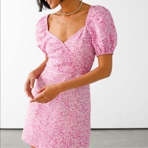 & OTHER STORIES Fitted Puff Sleeve Mini Dress